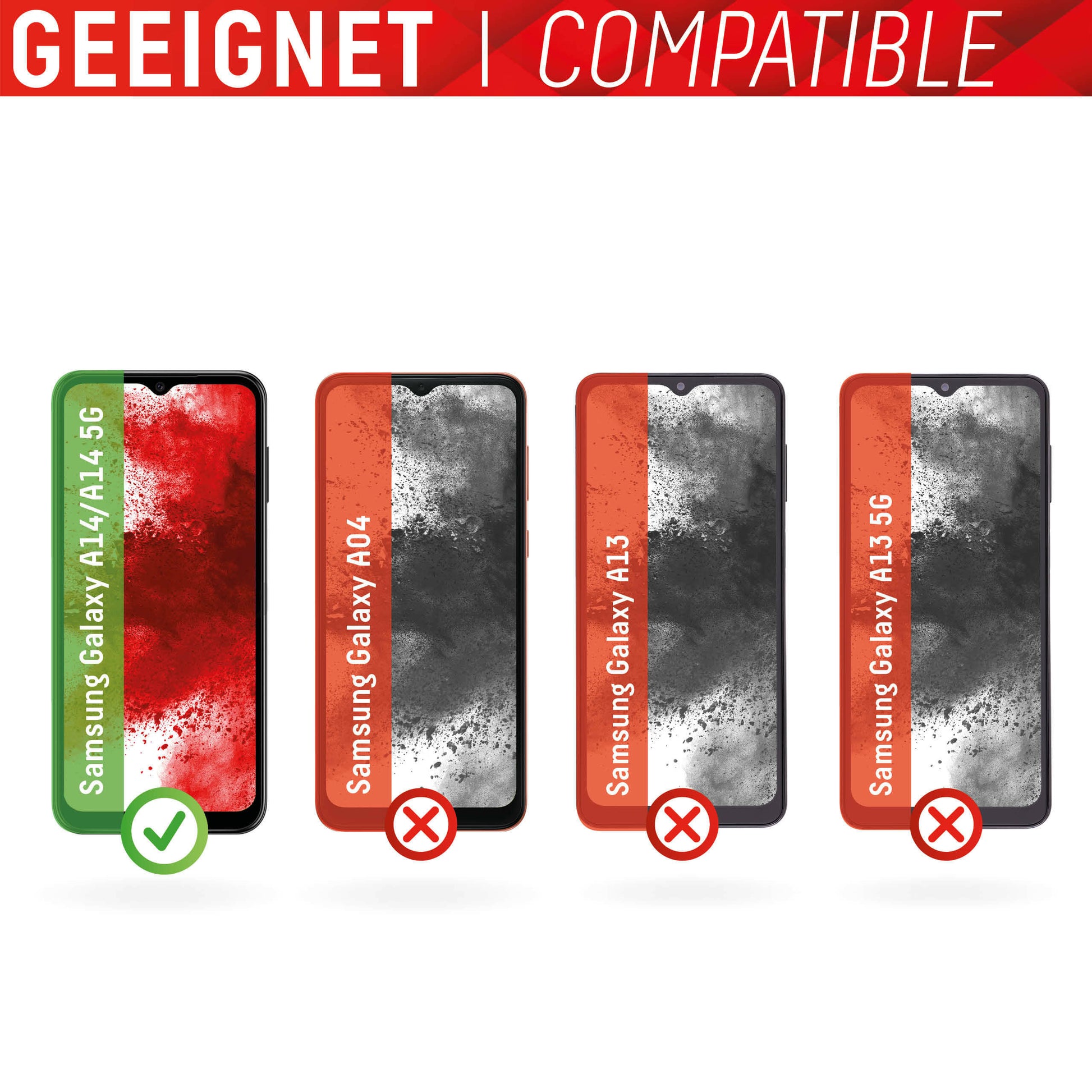 E.V.I. Displayschutzfolie – für Samsung Galaxy A14/A14 5G, kratzresistent, anti-fingerprint, Folie, 10H, transparent
