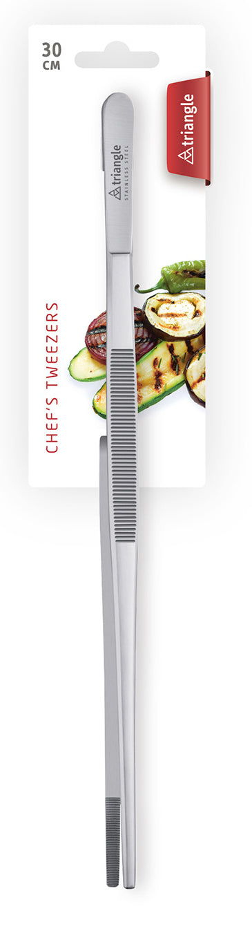 Triangle Grillpinzette 32 cm, Edelstahl, Silber, spülmaschinenfest