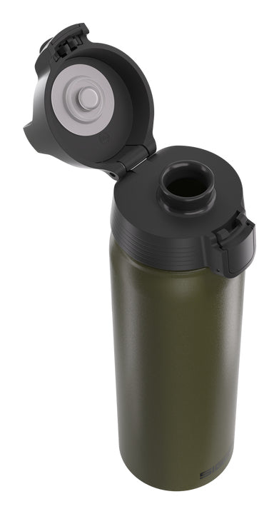 SIGG WBM One Trinkflasche 750 ml – Aluminium, Schraubdeckel, Grün
