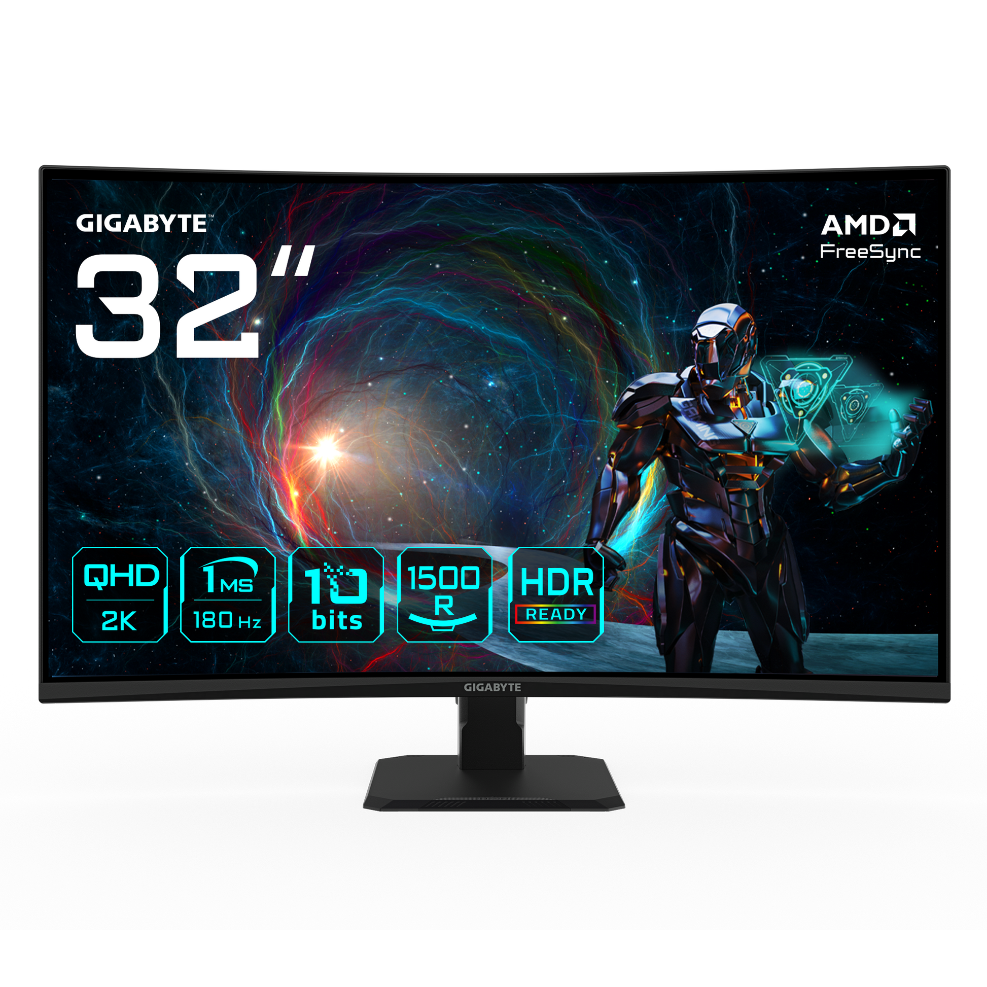 GIGABYTE GS32QCA – Monitor, 31,5" WQHD (2560 × 1440), VA, 180 Hz, 250 cd/m²
