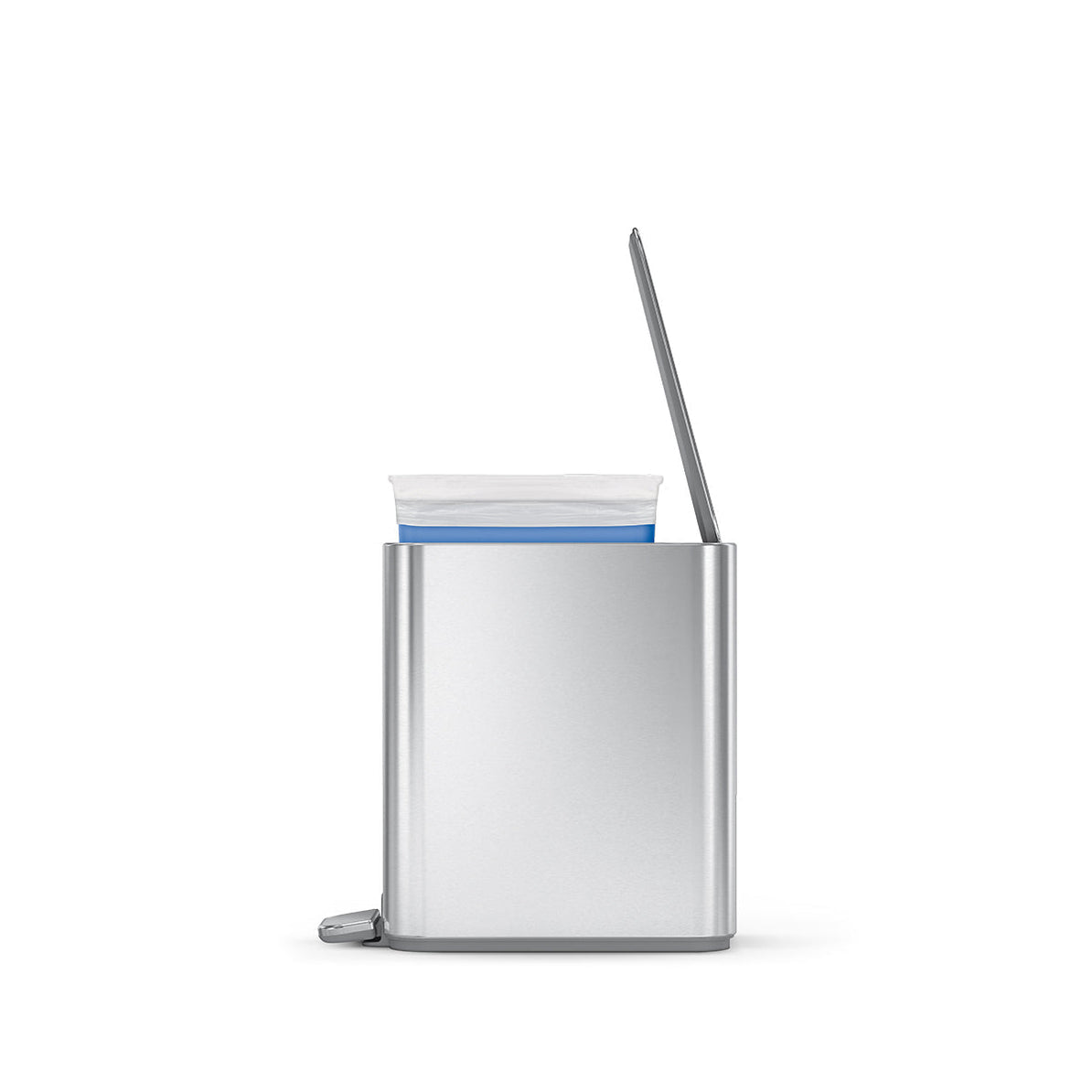 Simplehuman – Papierkorb – 5 l, mit Deckel – Edelstahl