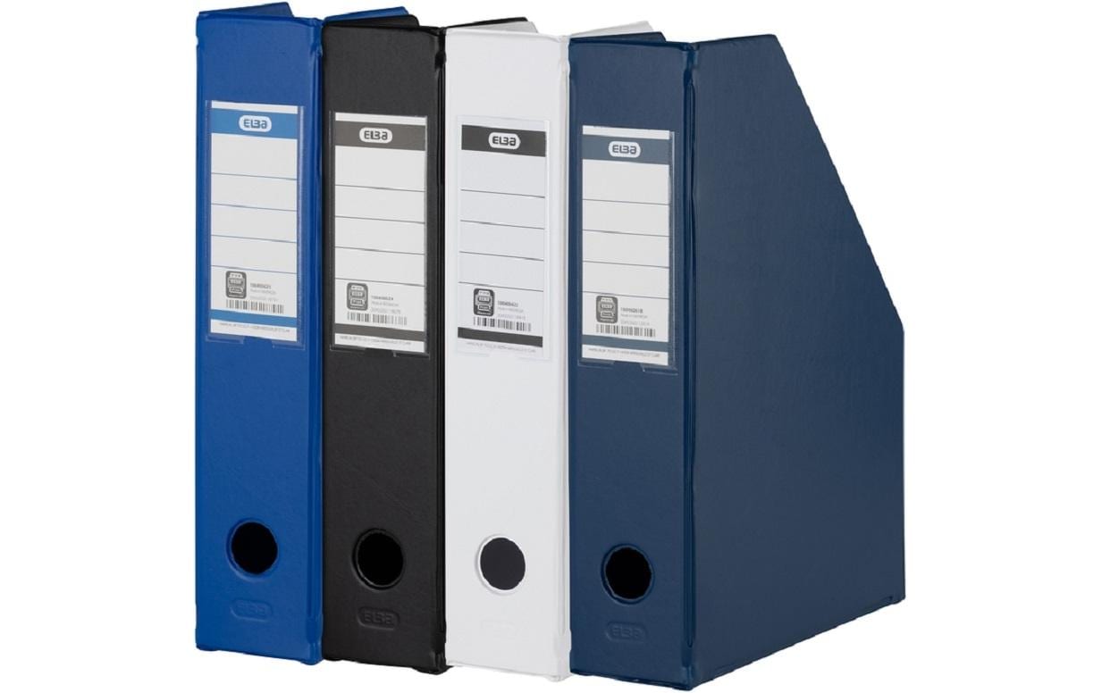 Elba Stehsammler A4 – 70 mm, blau, Karton, mit Griffloch
