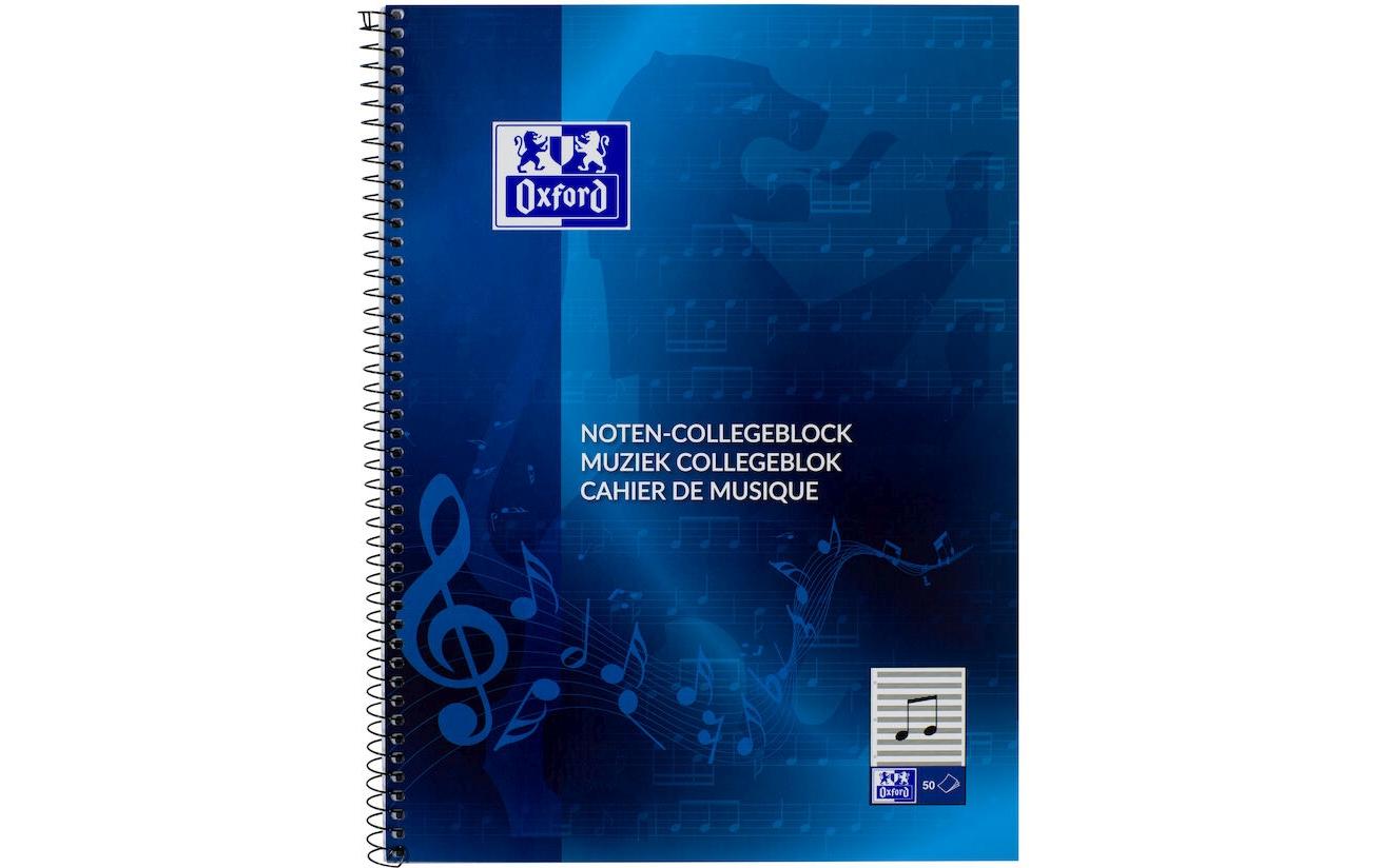 Oxford Collegeblock – A4 – 90 g/m² – Softcover, mikroperforiert, Ausreisshilfe, Beschriftungsfeld, blau