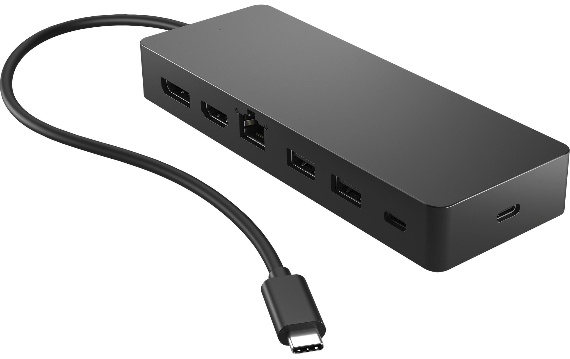 HP Multiport-Adapter – USB-C, 1× DP, 1× HDMI, 2× USB-A, 65 W PD, GbE, für Windows/Mac/ChromeOS