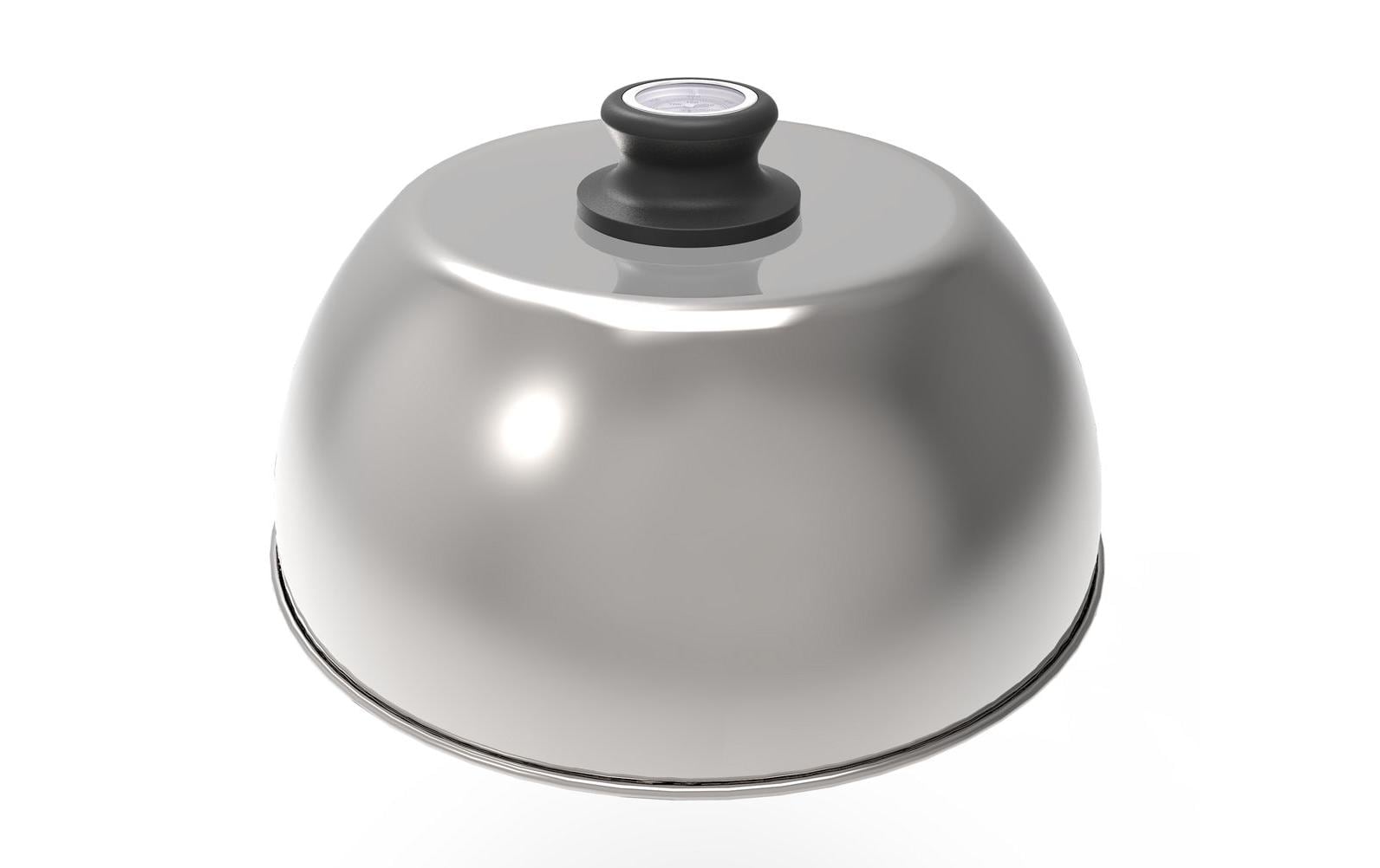 Lotusgrill Grillhaube – Ø 26,8 cm × 13,7 cm, Kunststoff, Silber – für Modell Small