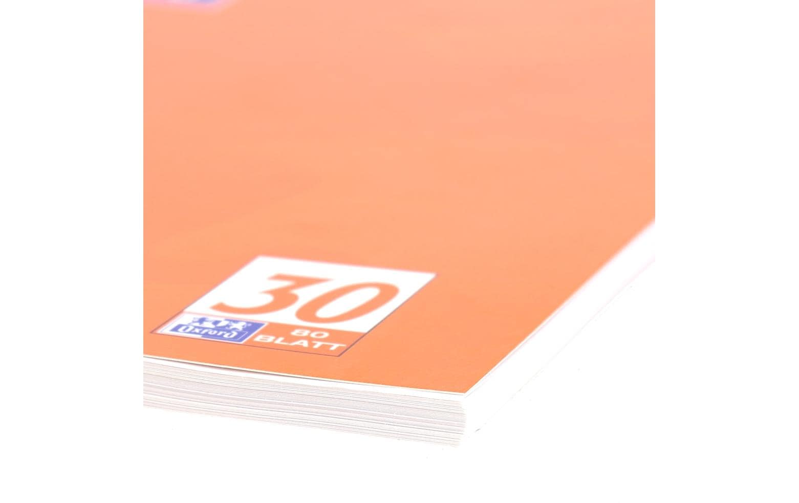 Elba Collegeblock A4+, blanko, Spiralbindung, Karton, 80 Blatt, perforiert, 90 g/m² – orange