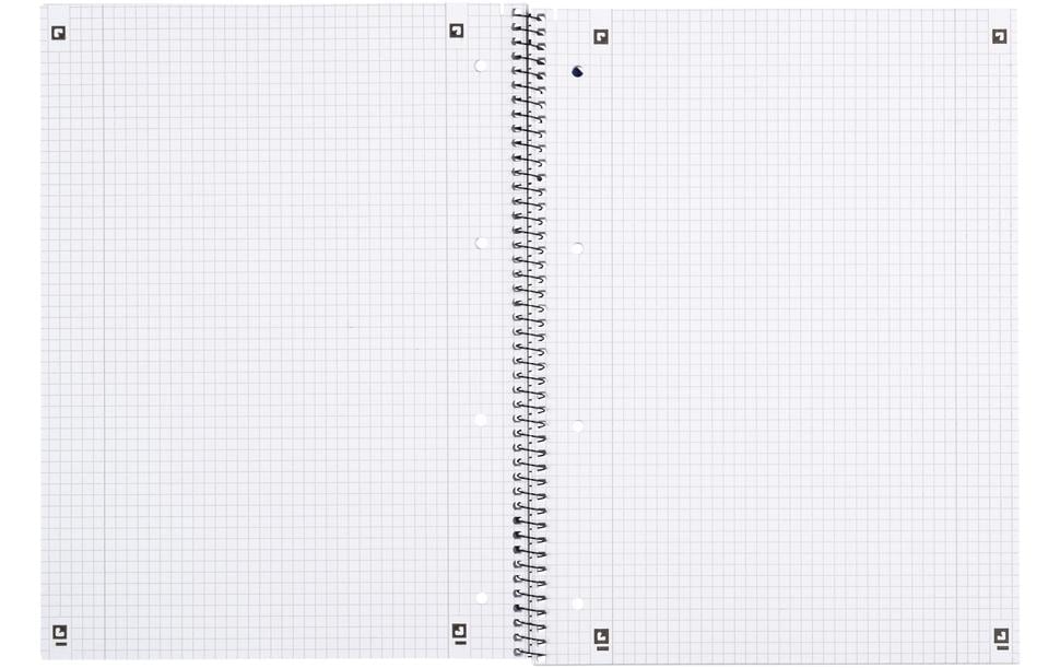 Oxford Collegeblock – A4 – kariert – 80 Blatt – 90 g/m² – Softcover, 4-fach gelocht, mikroperforiert, rot
