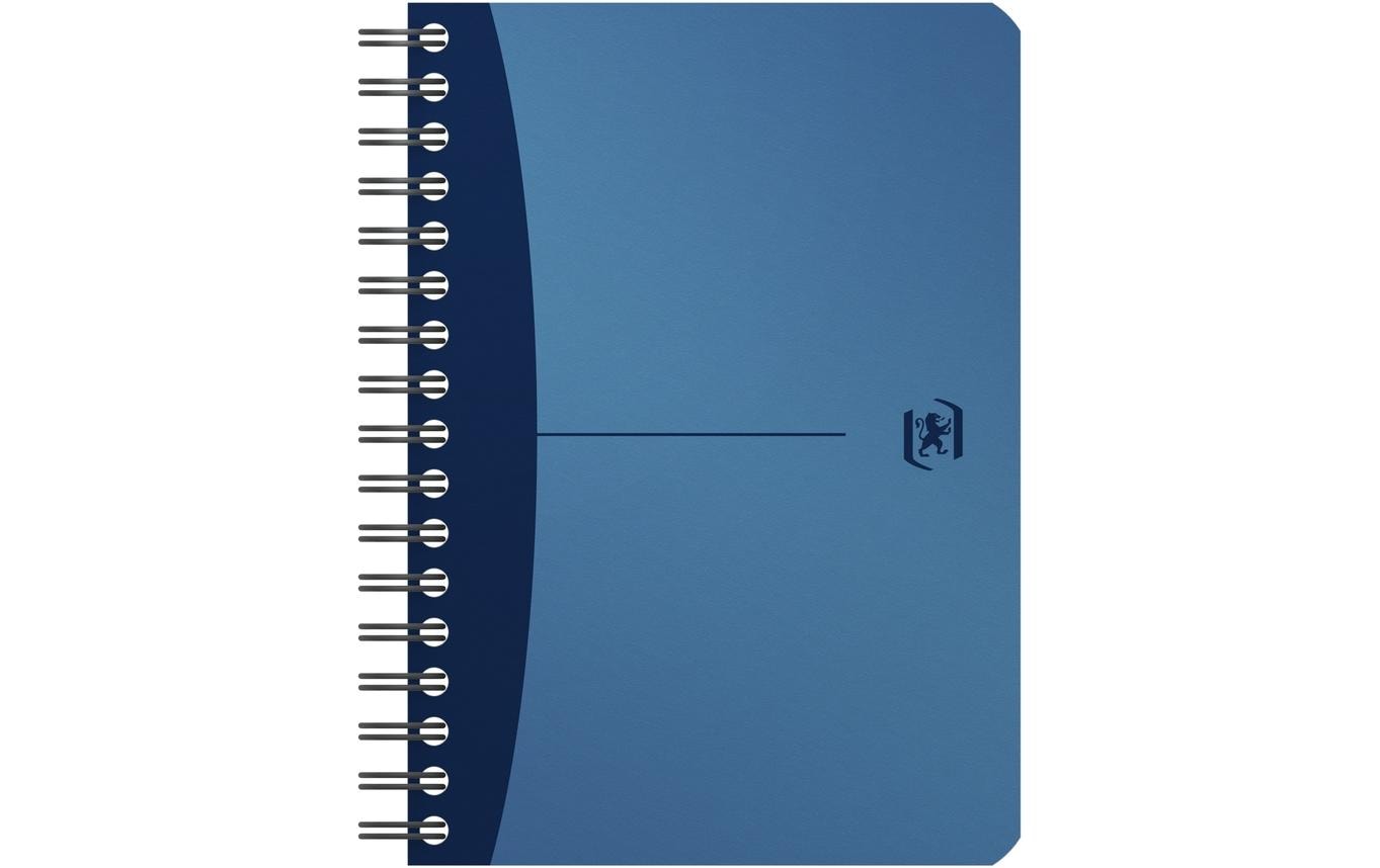 Elba Collegeblock A6, kariert, Spiralbindung, 90 Blatt, 90 g/m² – farbig sortiert (blau, grün, rot, lila)