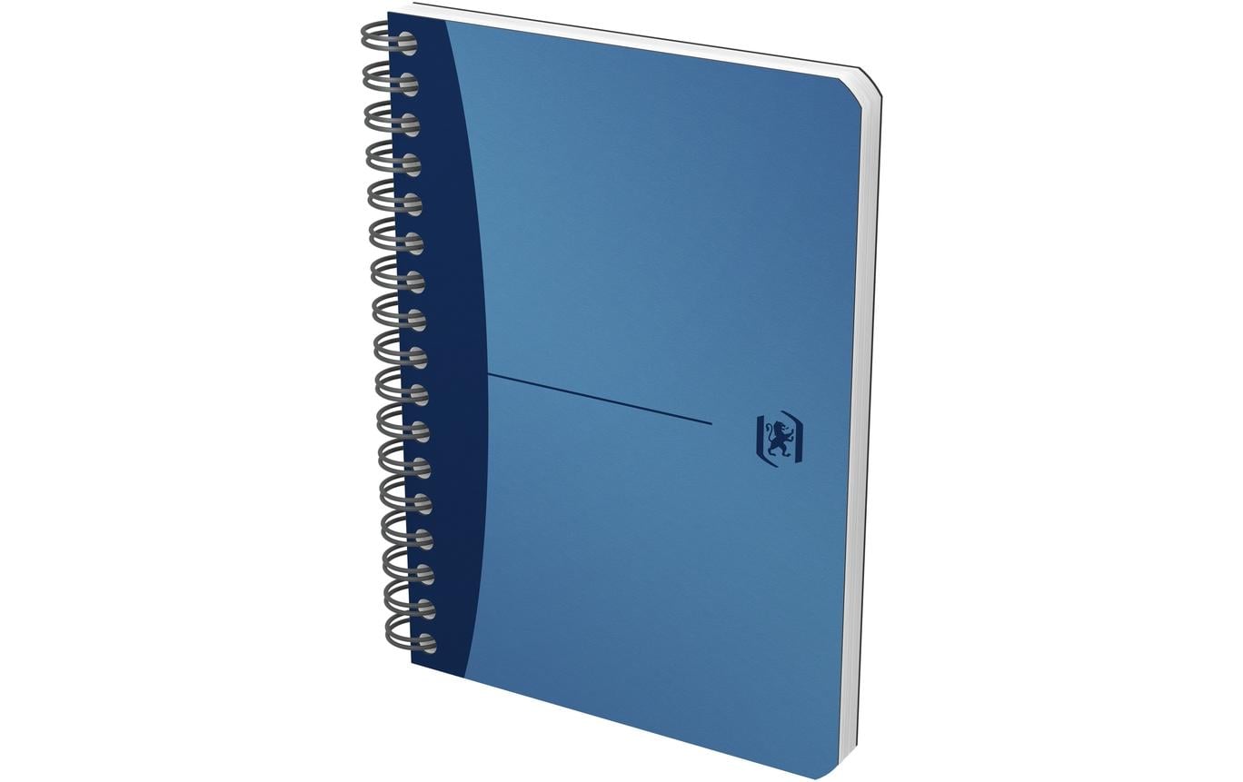 Elba Collegeblock A6, kariert, Spiralbindung, 90 Blatt, 90 g/m² – farbig sortiert (blau, grün, rot, lila)