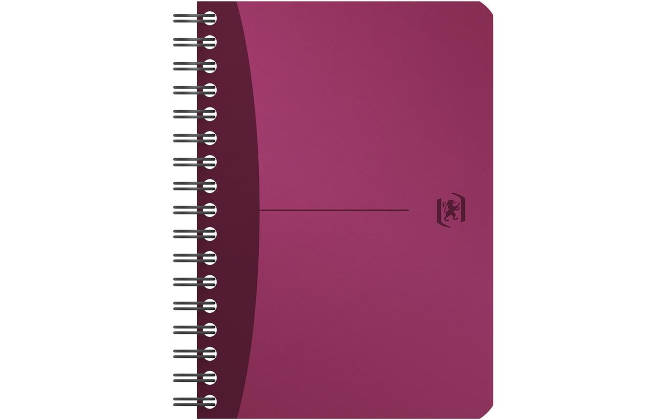 Elba Collegeblock A6, kariert, Spiralbindung, 90 Blatt, 90 g/m² – farbig sortiert (blau, grün, rot, lila)