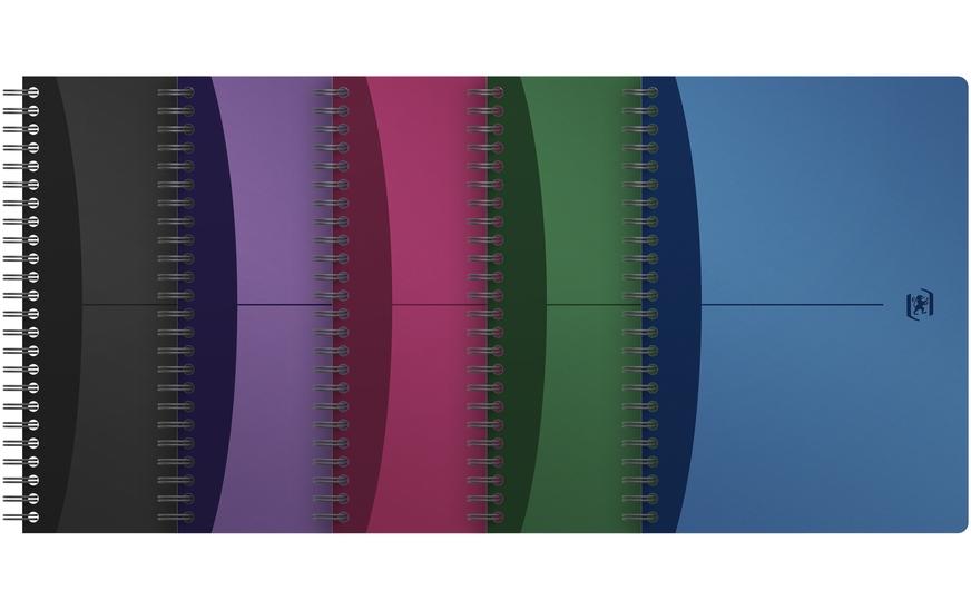 Elba Collegeblock, Spiralbindung, 90 Blatt, 90 g/m² – sortiert (blau, grün, rot, lila und silber)