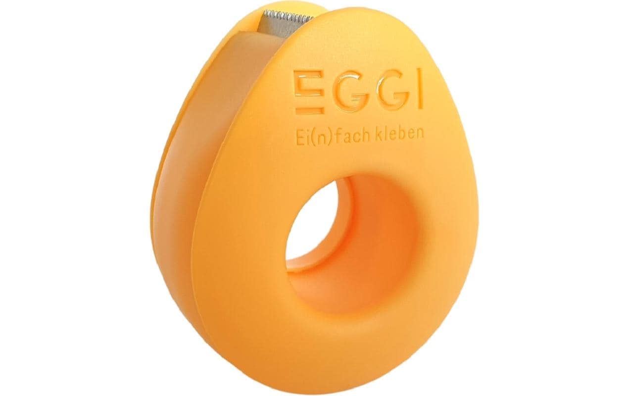 Eggi Handabroller – für Klebeband bis 19 mm × 10 m, Recycling-Kunststoff, Orange