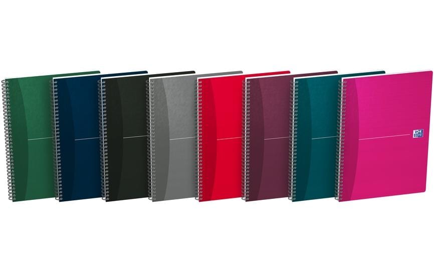 Elba Collegeblock – A4 – kariert 5 mm – 90 Seiten – 90 g/m² – Spiralbindung, mehrfarbig, 5 Stück