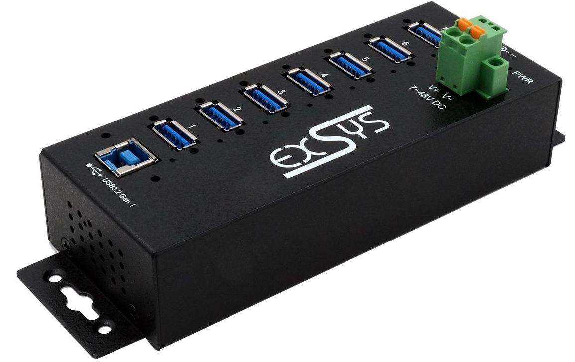 EXSYS EX-1187HMVS-2 USB-Hub – USB-B, 7× USB-A