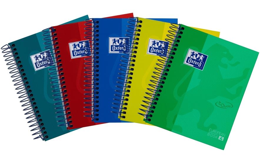 Elba Collegeblock, kariert 5 mm, Spiralbindung, 120 Blatt, perforiert, 90 g/m² – sortiert, für SCRIBZEE App