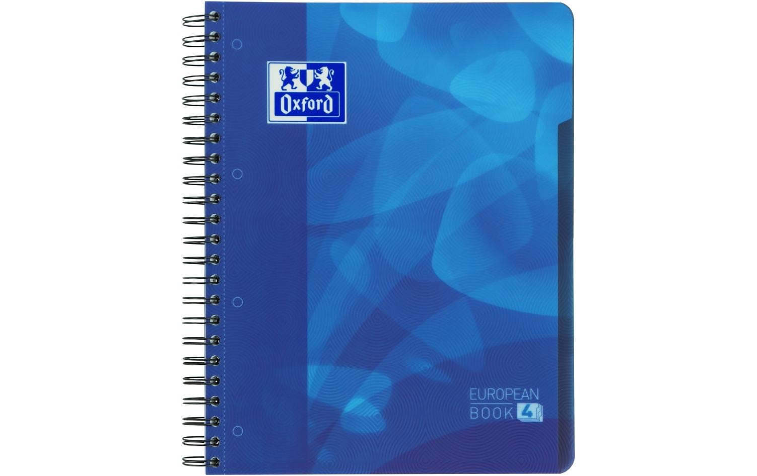 Oxford Notizblock – A4 – 120 Blatt – Softcover, 4-fach gelocht, 3 Trennblätter, Dokumententasche – Blau