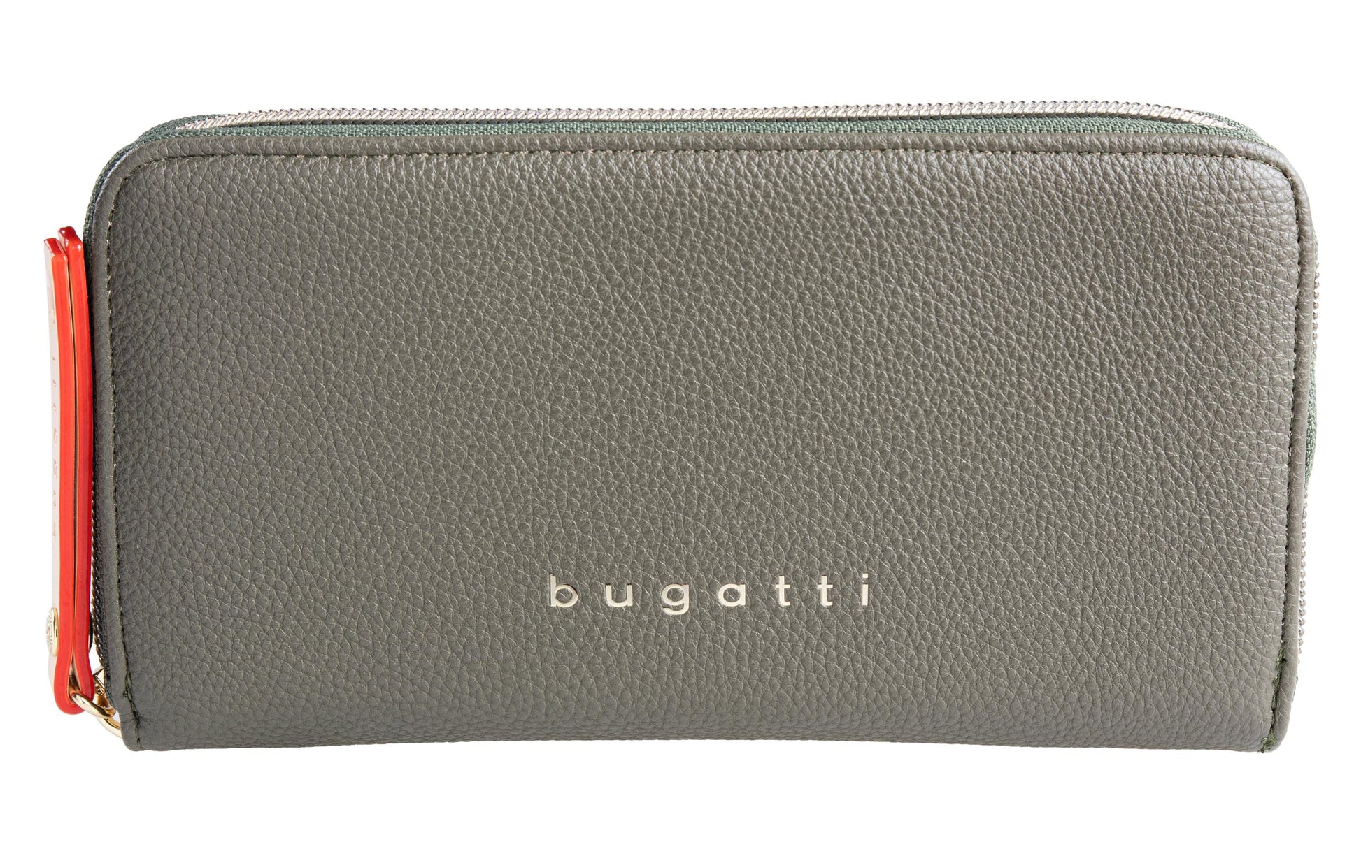 Bugatti cases Bugatti – Damenbörse Ella – Reissverschluss, Münzfach, 9 Kartenfächer – 19 × 10 × 2 cm – Olivgrün – Polyurethan