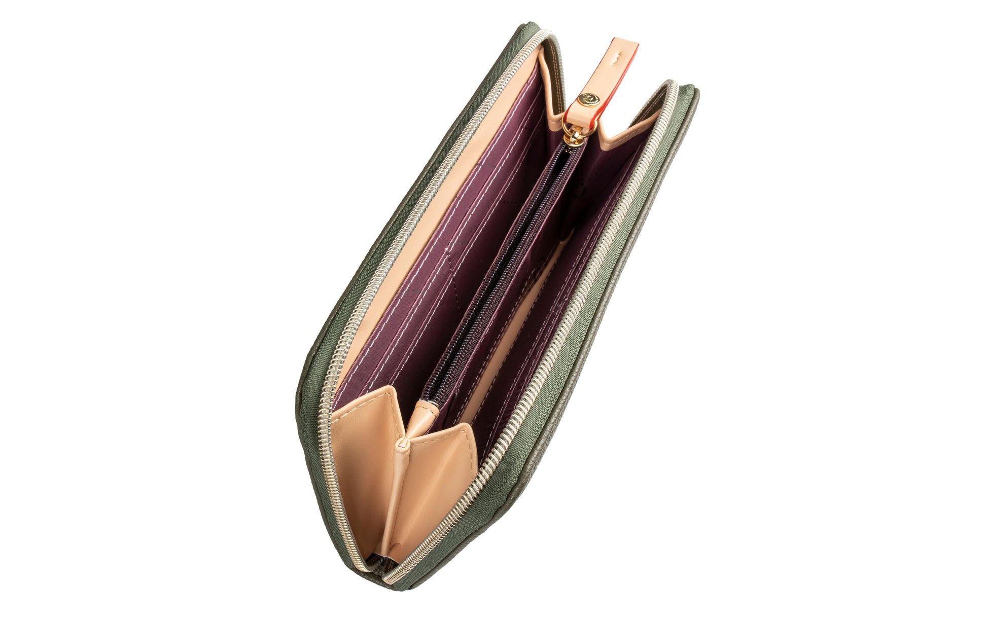Bugatti cases Bugatti – Damenbörse Ella – Reissverschluss, Münzfach, 9 Kartenfächer – 19 × 10 × 2 cm – Olivgrün – Polyurethan