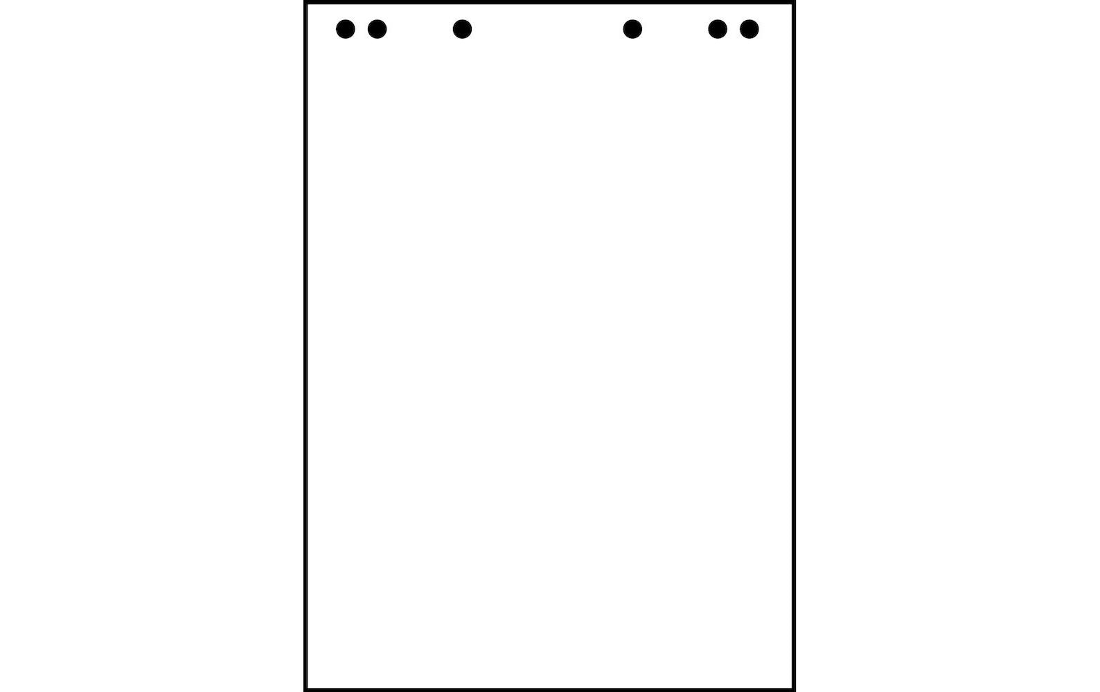 LANDRÉ Flipchart-Block 10050588 – 68 × 99 cm, 20 Blätter/Block, 5 Blöcke, blanko, Papier, mit Lochung