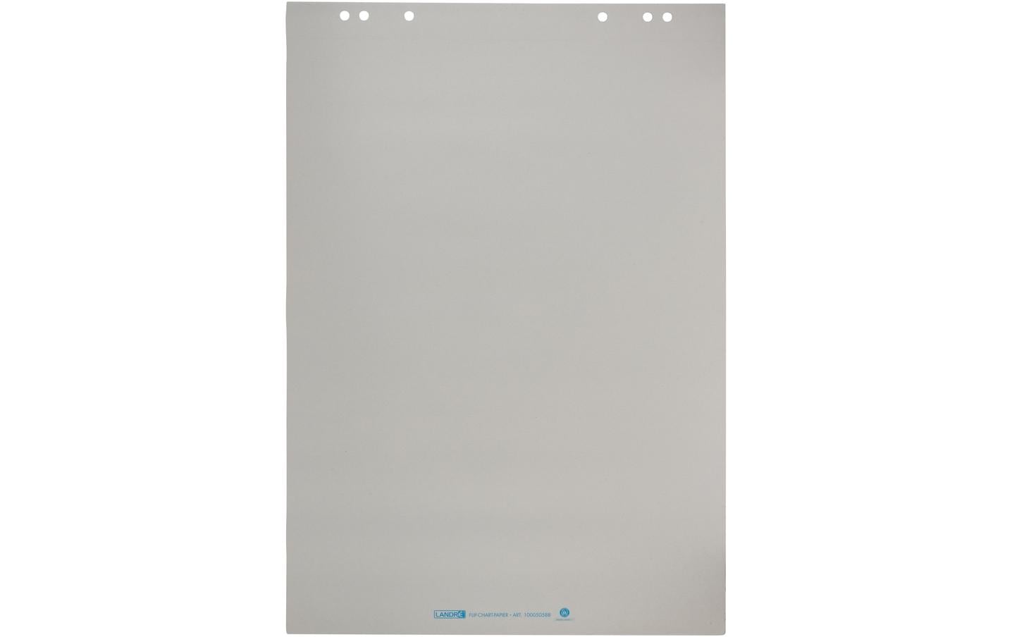 LANDRÉ Flipchart-Block 10050588 – 68 × 99 cm, 20 Blätter/Block, 5 Blöcke, blanko, Papier, mit Lochung