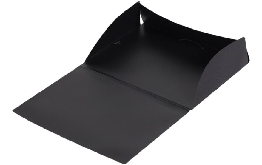 Oxford Gummibandmappe A4 – Polypropylen (PP), Schwarz, 3 Klappen, Selbstklebendes Rückenschild