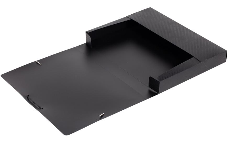 Oxford Gummibandmappe A4 – 1 Fach, Gummiband, Polypropylen (PP), Schwarz, bis 300 Blatt