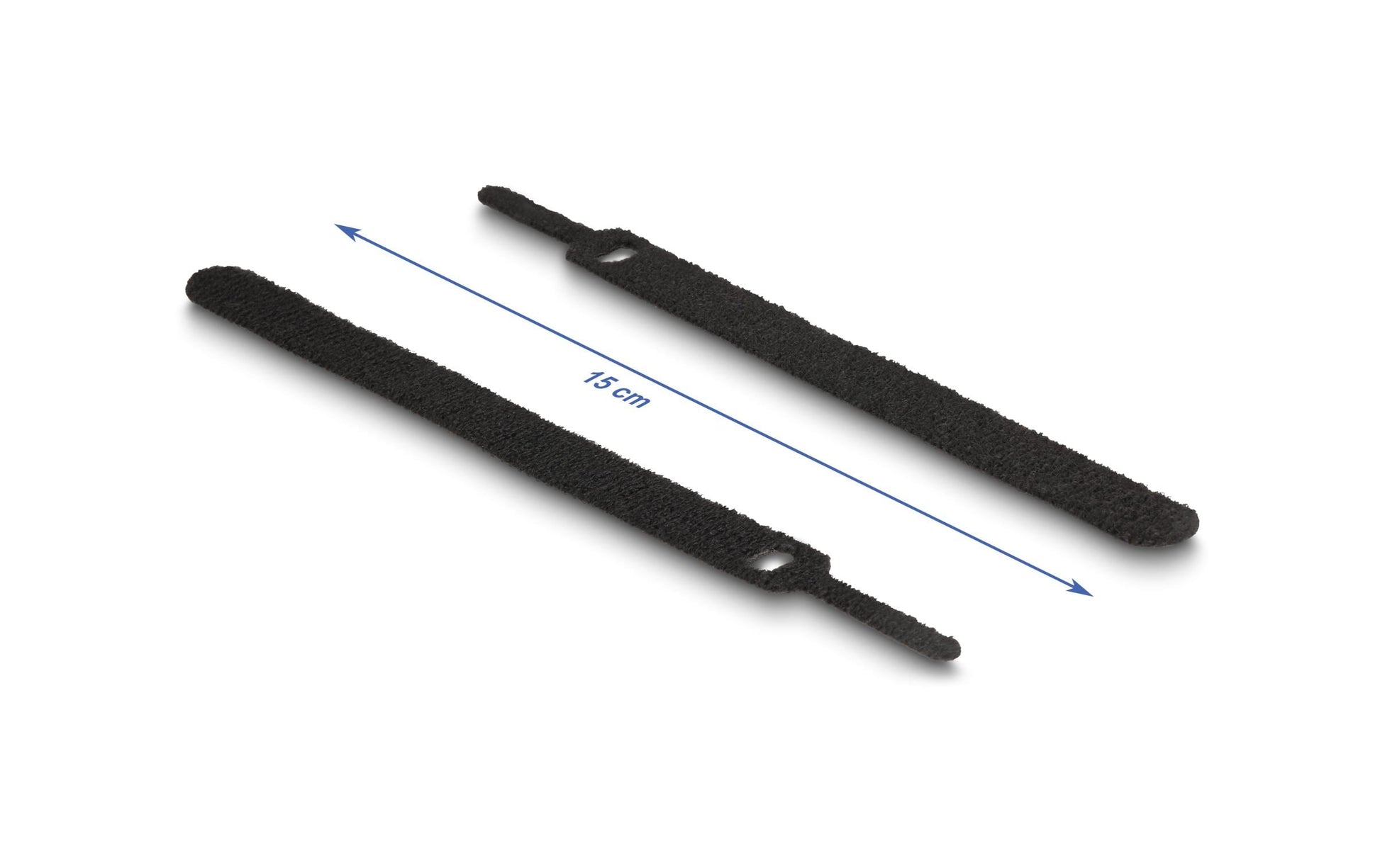 DeLOCK Klettkabelbinder, 150×12 mm, 10er-Pack – schwarz