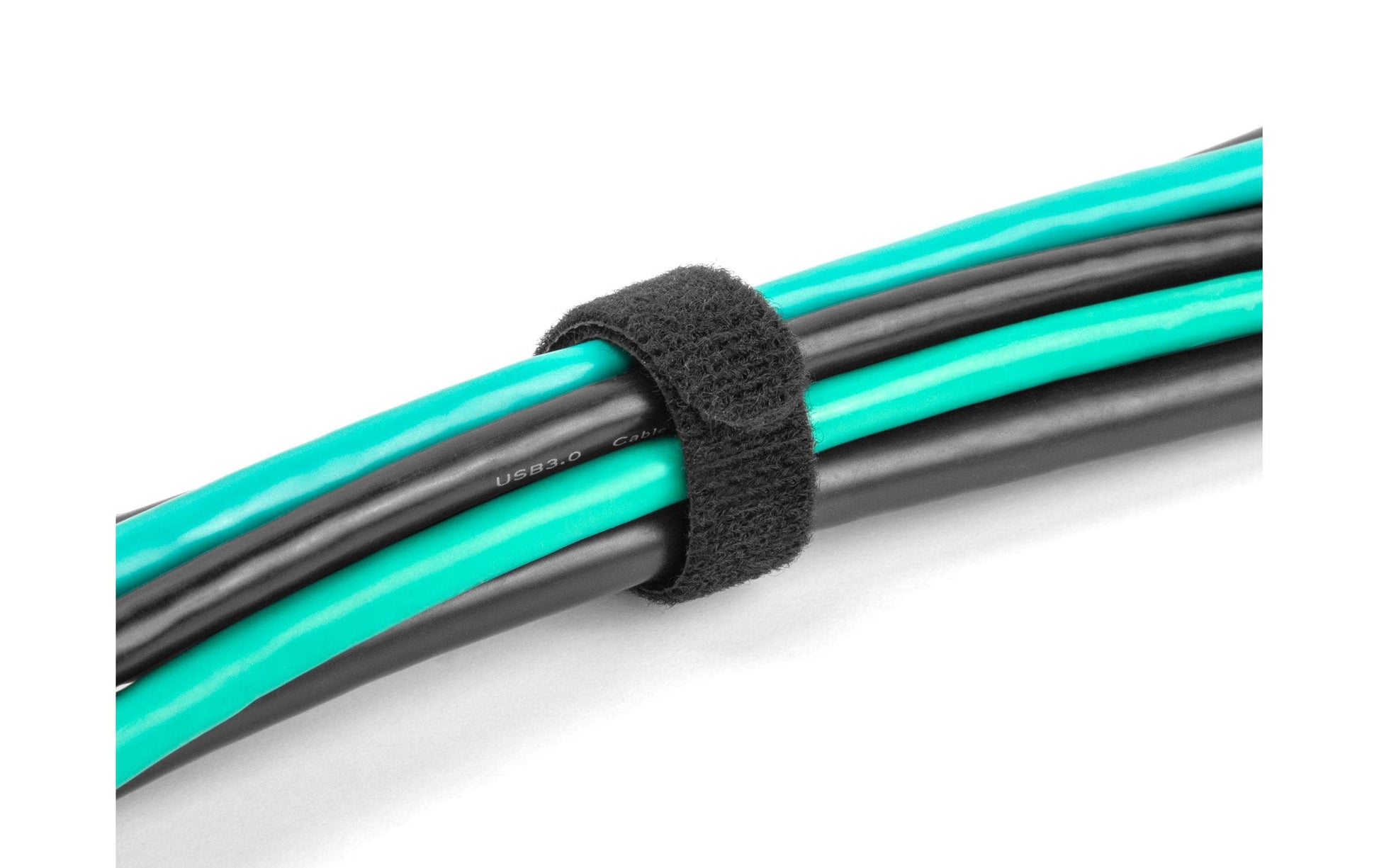 DeLOCK Klett-Kabelbinder, 12 mm × 0,25 m, Schwarz, 10 Stück