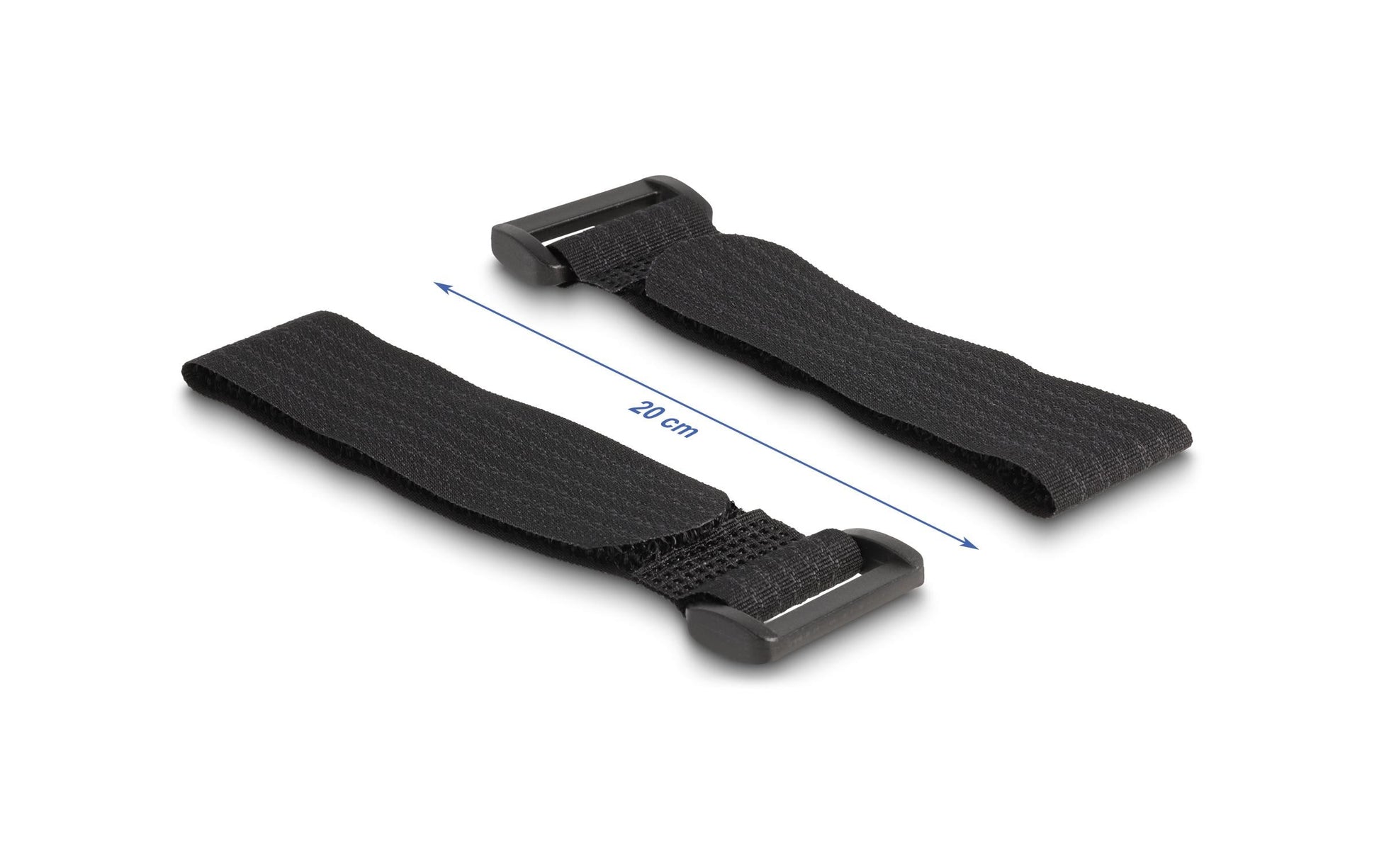 DeLOCK Klettpad, selbstklebend, 50 mm × 0,11 m, schwarz, 10 Stück