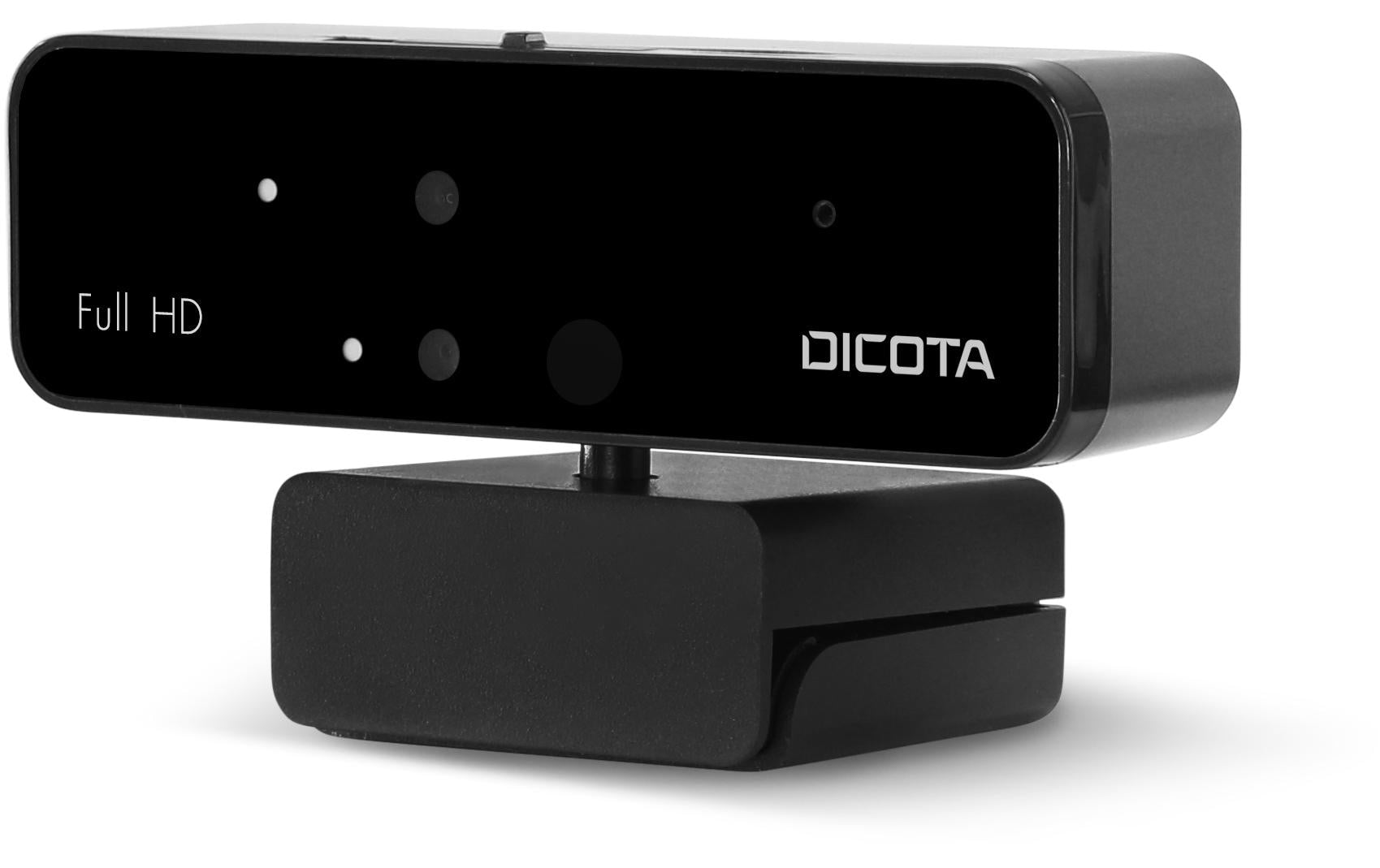 DICOTA D31892 Webcam – HD, 30 fps, USB, Autofokus, Abdeckung, Schwarz