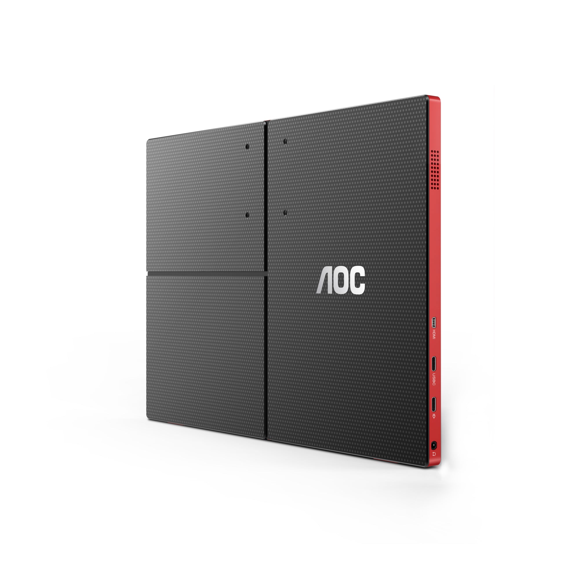 AOC 16G3 – Tragbarer Monitor, 15,6", IPS, 144 Hz, 250 cd/m², USB-C, FreeSync, VESA 50 × 50, Rot