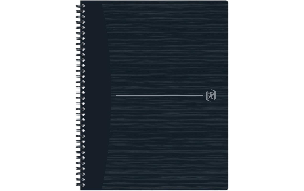 Oxford Spiralbuch – A4+ – 70 Blatt – Doppelspirale, perforiert, SCRIBZEE-kompatibel, stabiler Deckel, schwarz