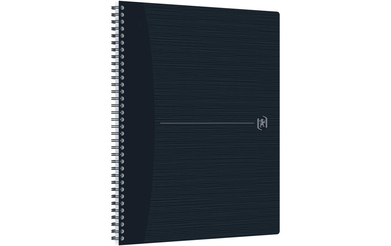 Elba Spiralblock A4+, kariert 5 mm, Spiralbindung, 70 Blatt, perforiert, 90 g/m² – schwarz, für SCRIBZEE App