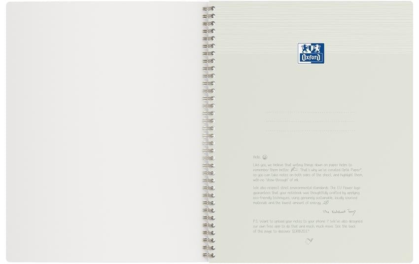 Elba Spiralblock A4+, kariert 5 mm, Spiralbindung, 70 Blatt, perforiert, 90 g/m² – schwarz, für SCRIBZEE App