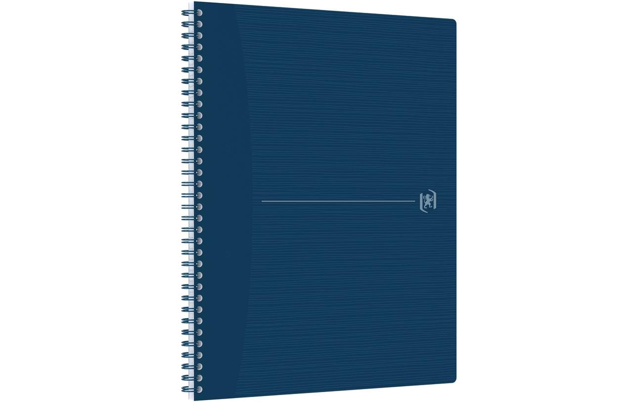 Elba Spiralheft A4+, kariert 5 mm, Doppelspiralbindung, 70 Blatt, perforiert, 90 g/m² – blau, für SCRIBZEE A