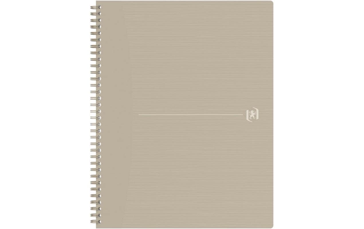 Oxford Origins Spiralheft – A4+ – liniert – 70 Blatt – 90 g/m² – Doppelspirale – Sand – EU Ecolabel