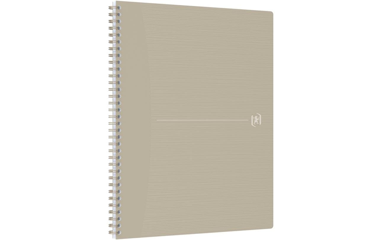 Oxford Origins Spiralheft – A4+ – liniert – 70 Blatt – 90 g/m² – Doppelspirale – Sand – EU Ecolabel