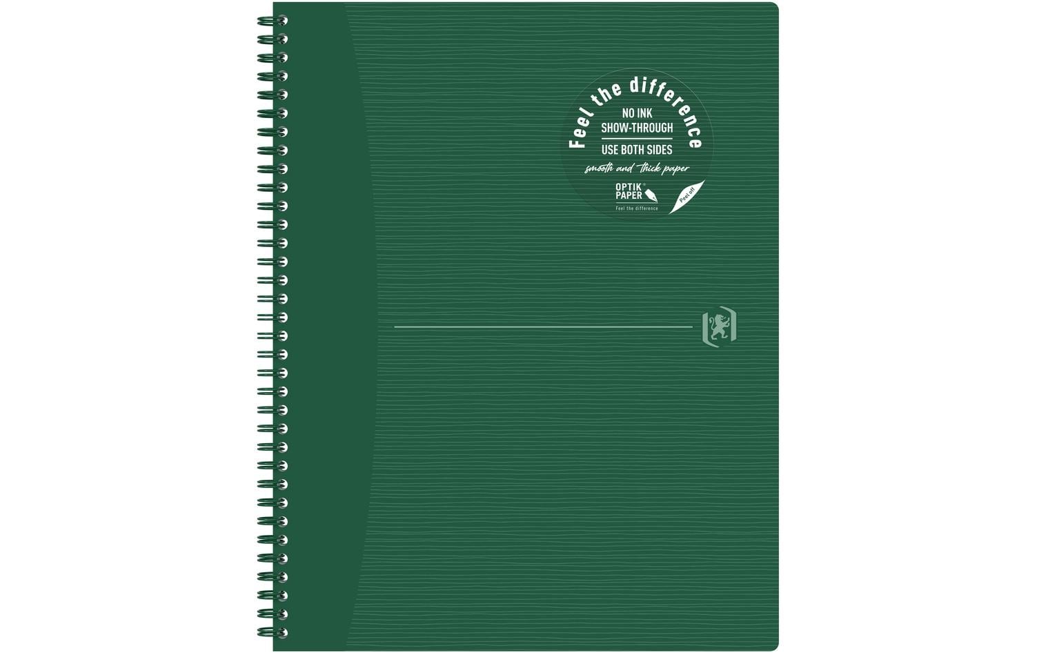 Elba Spiralheft A4+, kariert, 70 Blatt, mikroperforiert, 90 g/m² – grün, für SCRIBZEE App