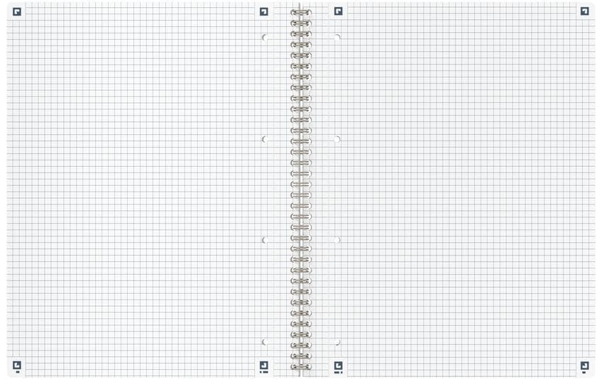 Elba Spiralblock A4+, kariert, 70 Blatt, perforiert, 90 g/m² – grau, für SCRIBZEE App