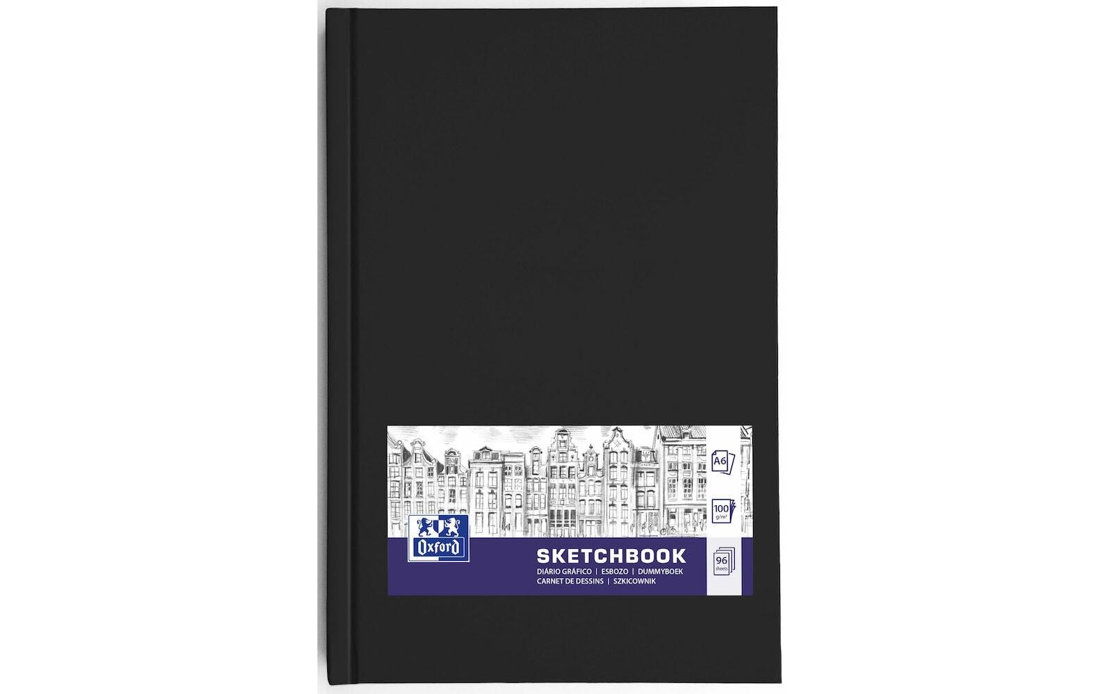 Oxford Skizzenbuch – A6 – 100 g/m² – Hardcover – Schwarz