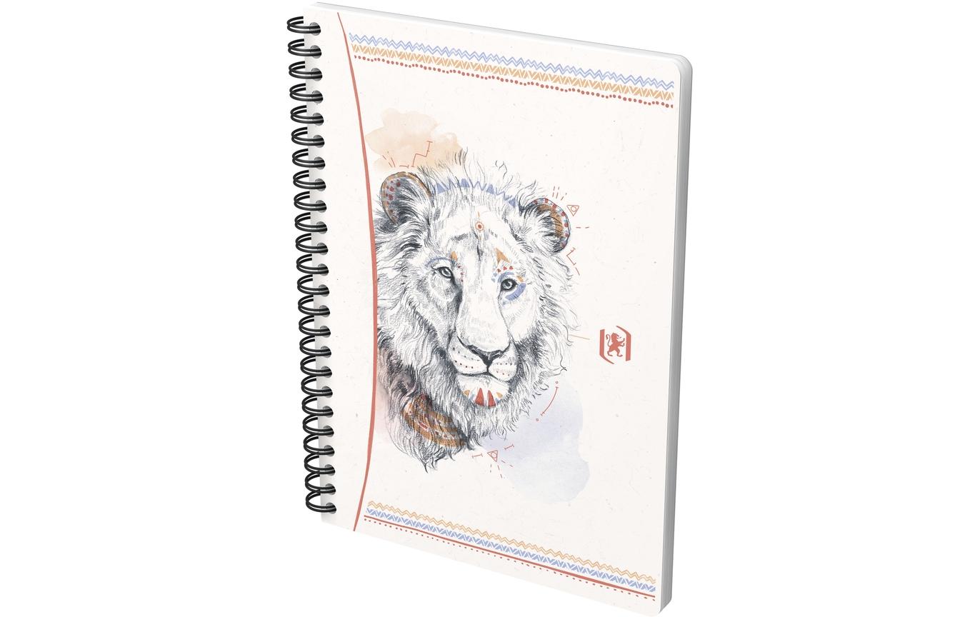 Oxford Boho Spirit Spiralbuch – A5 – kariert – 60 Blatt – Doppelspirale, mehrfarbig, EU Ecolabel, 4 Stück