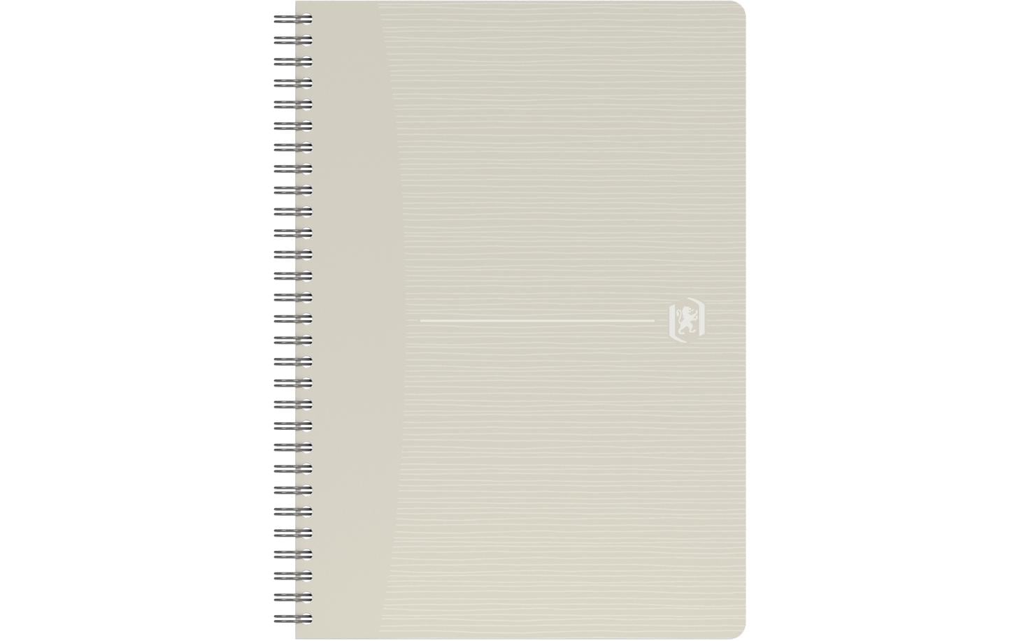 Oxford Collegeblock A5, kariert 5 mm, Spiralbindung, 90 Blatt, 90 g/m² – weiss, für SCRIBZEE App