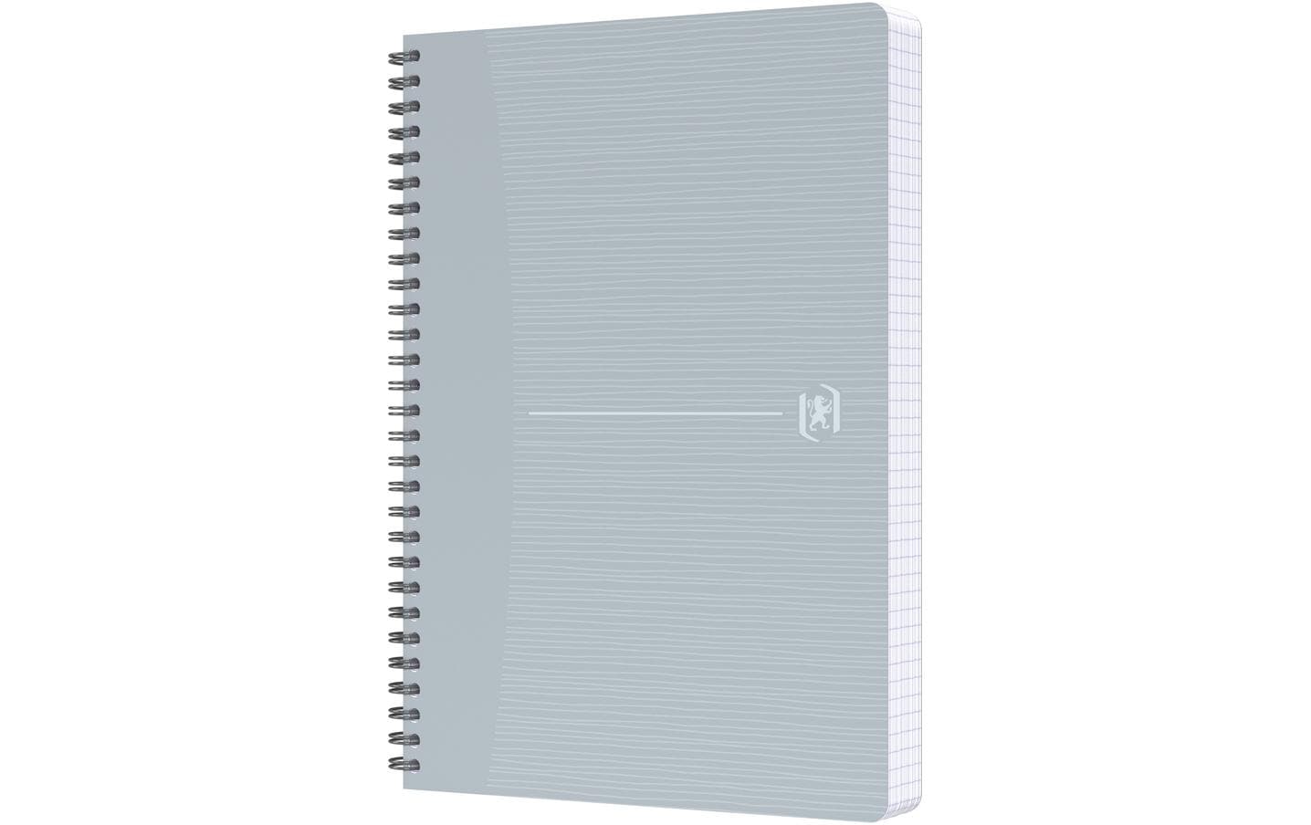 Oxford Collegeblock A5, kariert 5 mm, Spiralbindung, 90 Blatt, 90 g/m² – weiss, für SCRIBZEE App