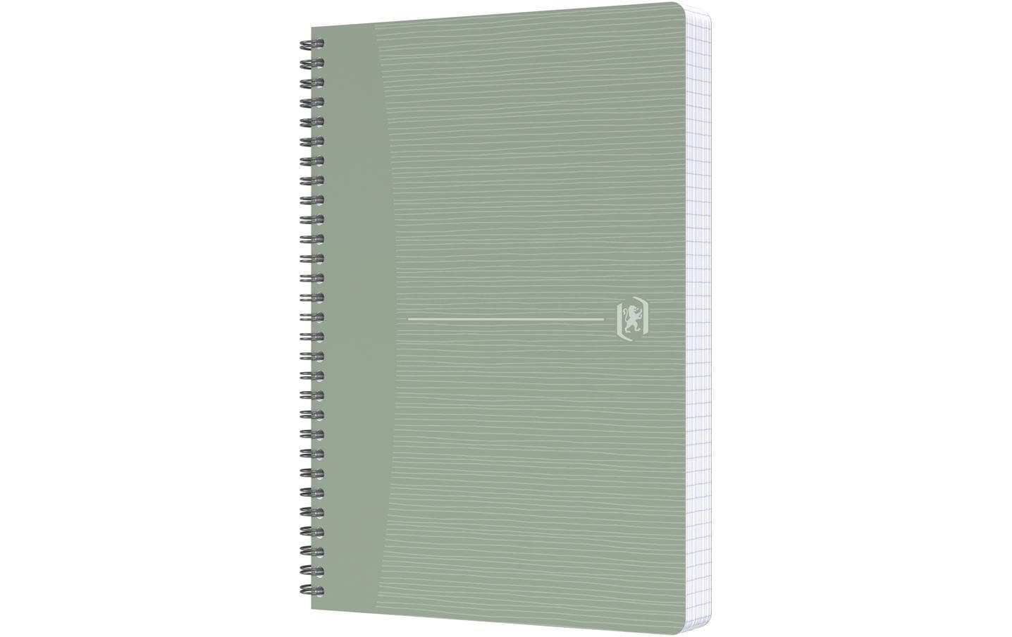 Oxford Collegeblock A5, kariert 5 mm, Spiralbindung, 90 Blatt, 90 g/m² – weiss, für SCRIBZEE App