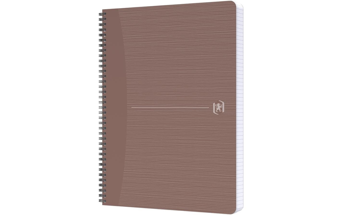 Oxford Mein RecUP Spiralbuch – A4 – kariert 5 mm – 90 Blatt – 90 g/m² – Doppelspirale, naturfarben, PEFC