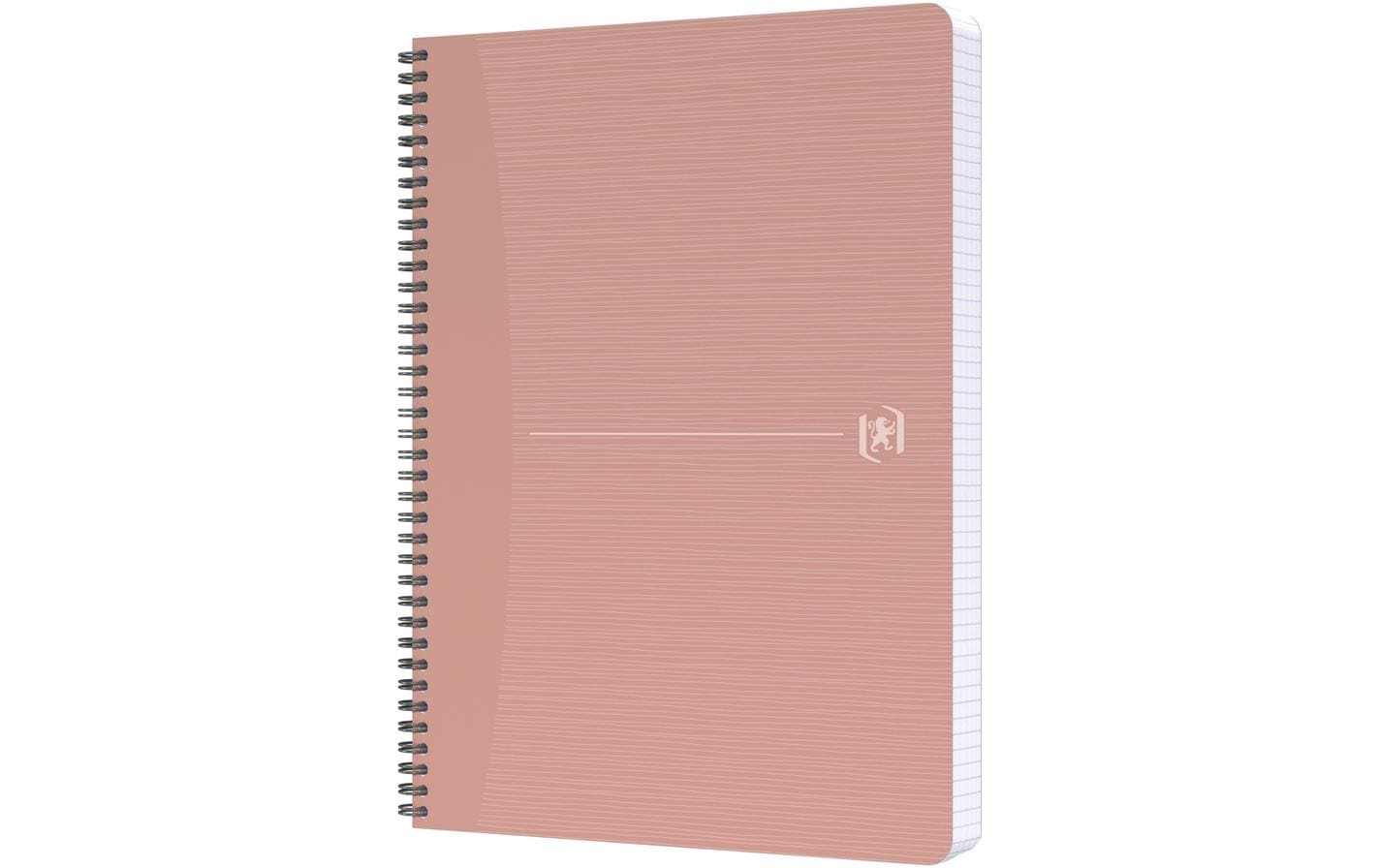 Elba Collegeblock, A4, kariert, Spiralbindung, 90 Blatt, 90 g/m² – rosa, für SCRIBZEE App