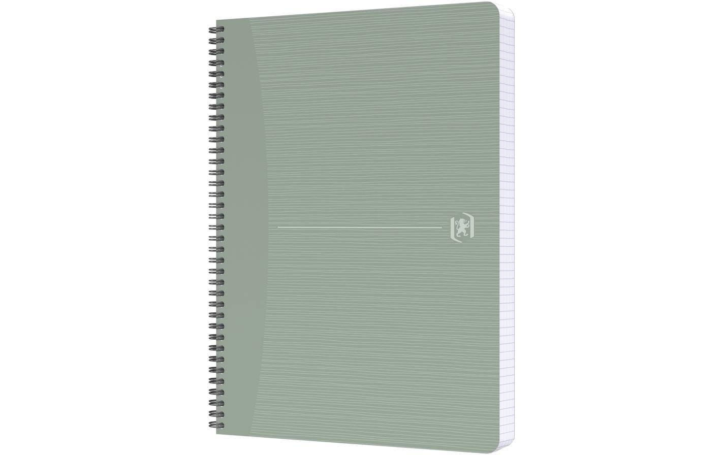 Oxford Mein RecUP Spiralbuch – A4 – kariert 5 mm – 90 Blatt – 90 g/m² – Doppelspirale, naturfarben, PEFC