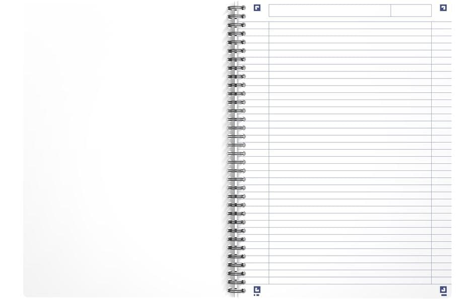 Oxford Spiralheft – A4 – kariert – 90 Blatt – 90 g/m² – Doppelspirale, kompatibel mit SCRIBZEE-App – hellblau