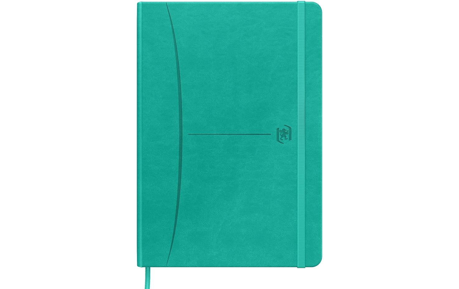 Oxford Notizbuch – A5 – punktiert – 80 Blatt – Hardcover, Gummiband, Lesezeichenband – türkis, EU Ecolabel