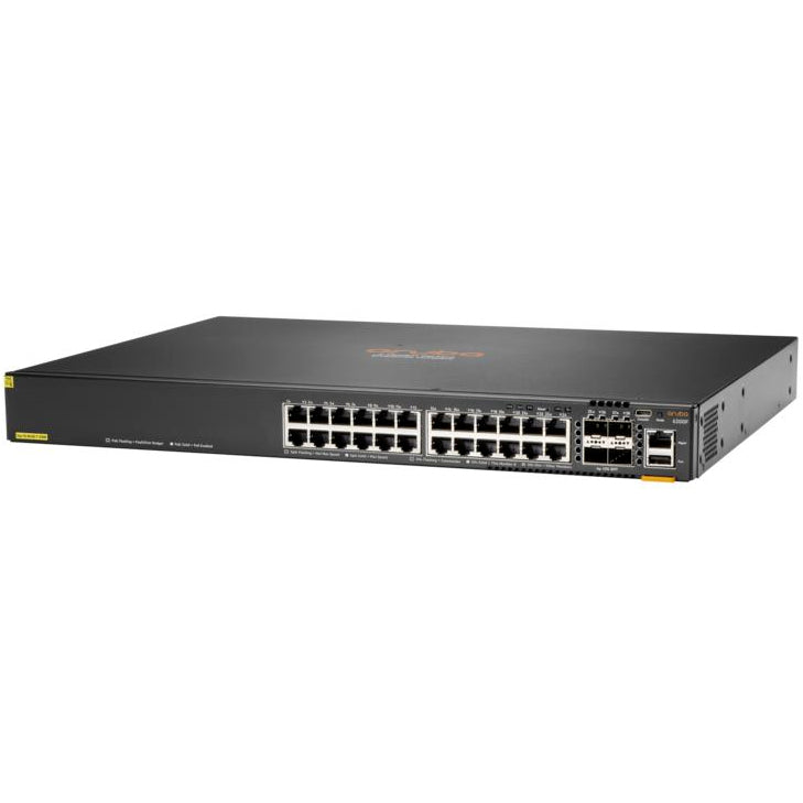 HPE Aruba Networking CX 6200F 24G – Managed Switch – 24×GbE, 4×SFP+, L3, PoE 370 W, 1U